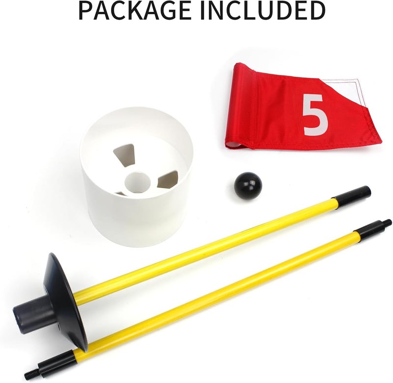 Crestgolf Portable Backyard Practice Golf Hole Cup and Flag Stick of Fiberglass, Golf Putting Green Flagstick Golf Pin Flag Hole Cup Set - Image 3